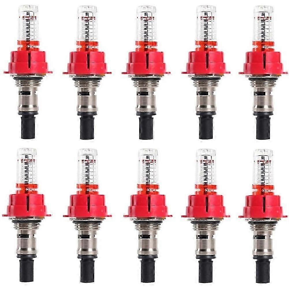 10 Pcs Underfloor Heating Manifold Flow Meters, 1/2" Visual Flow Regulators
