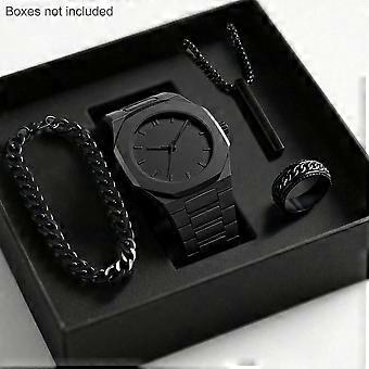 2026 Autumn New Arrival Men's Quartz Wristwatch Luxury Niche High-End Simple Stylish Design Large Black Dial Timepiece