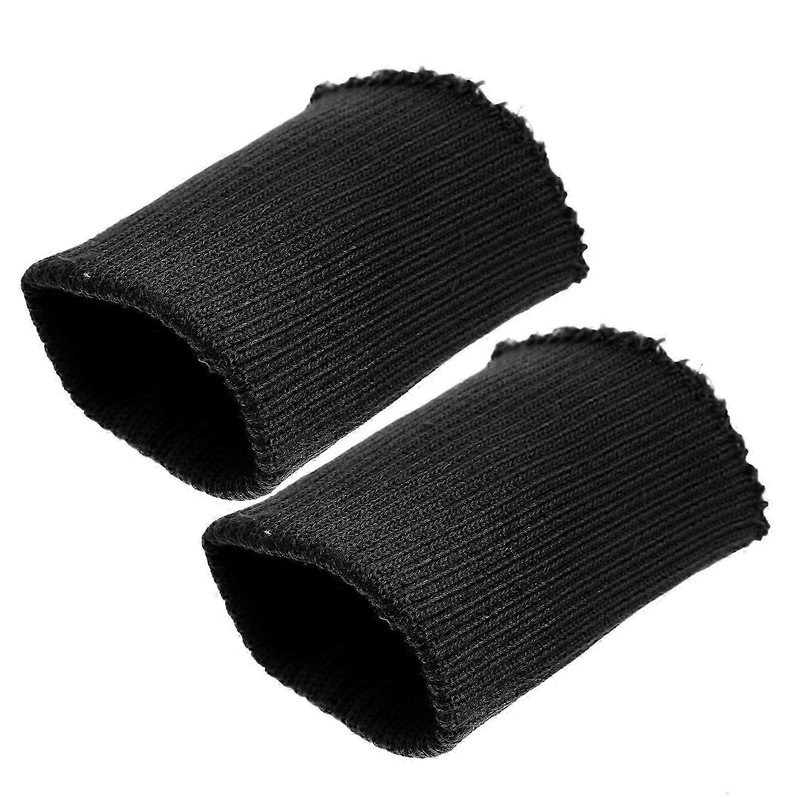 1 par stickad muddjacka med stretchig stickad mudd, rörformad mudd, ärmar 16