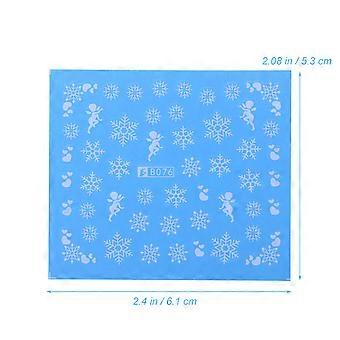 5pcs Nail Art Stickers Christmas Snow Nail Art Stickers Decals Decoration Snowflake Design