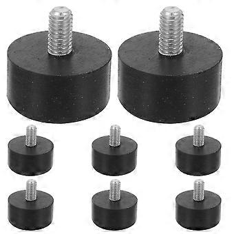 8pcs Thread Adjustable Furniture Levelers M6 Adjustable Furniture Levelers Rubber Screw-in Leveling Feet Anti-Slip Table Feet for Table Chair Sofa Des