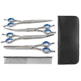 Stainless Steel Pet Grooming Scissors Kit - Thinning Shears & Comb Set -N