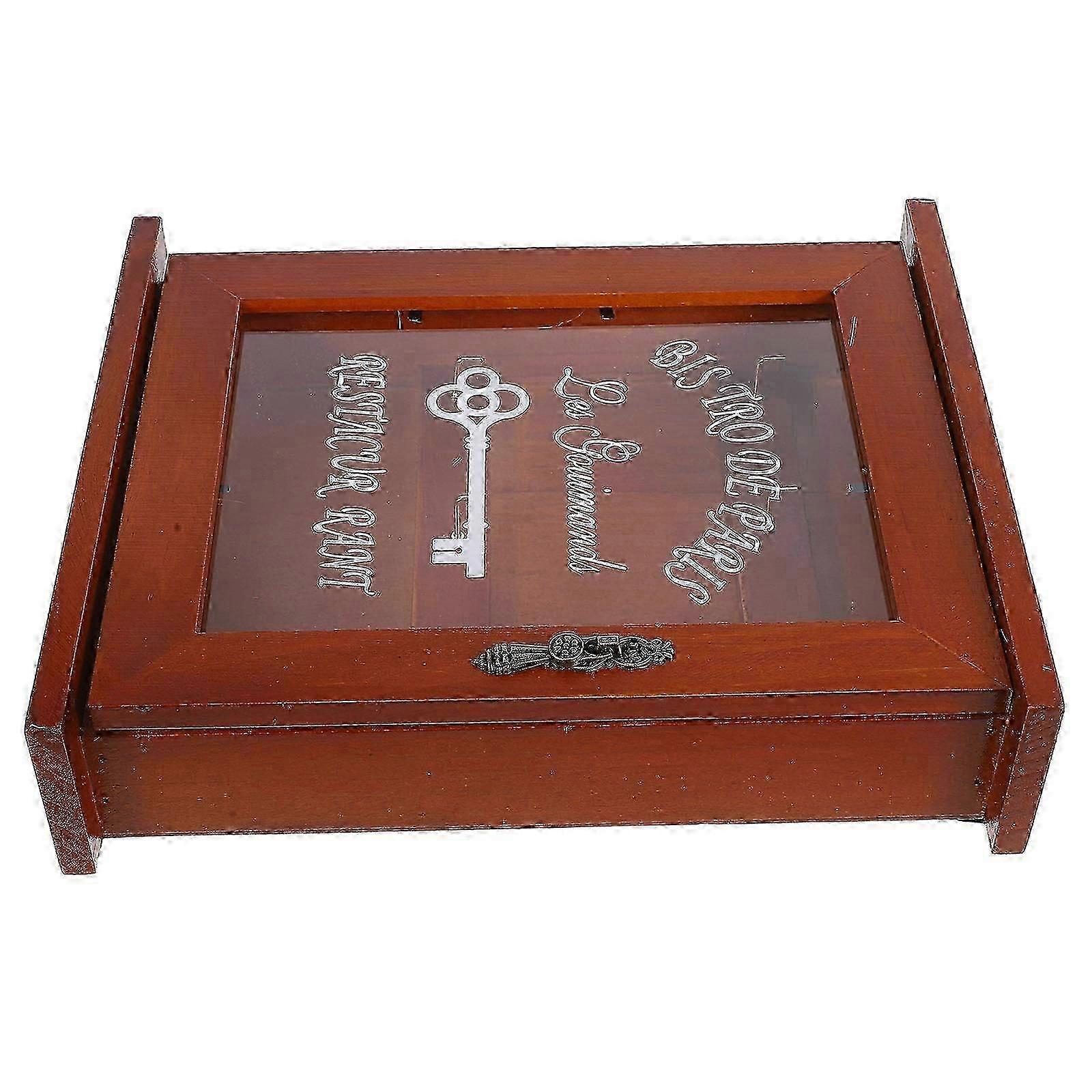 Key Boxes For Home Decor Rectangular Shape Wall Mounted Box Simple And Warm Design 25x21cm Plastic 1Pack