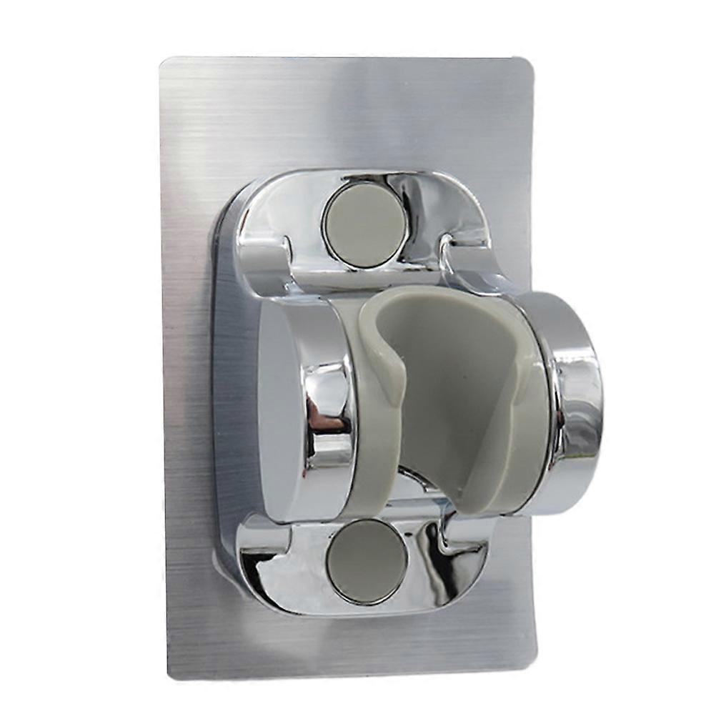 Shower Head Holder Angle Adjustable for Bathroom 2Pcs Silver ABS Plastic