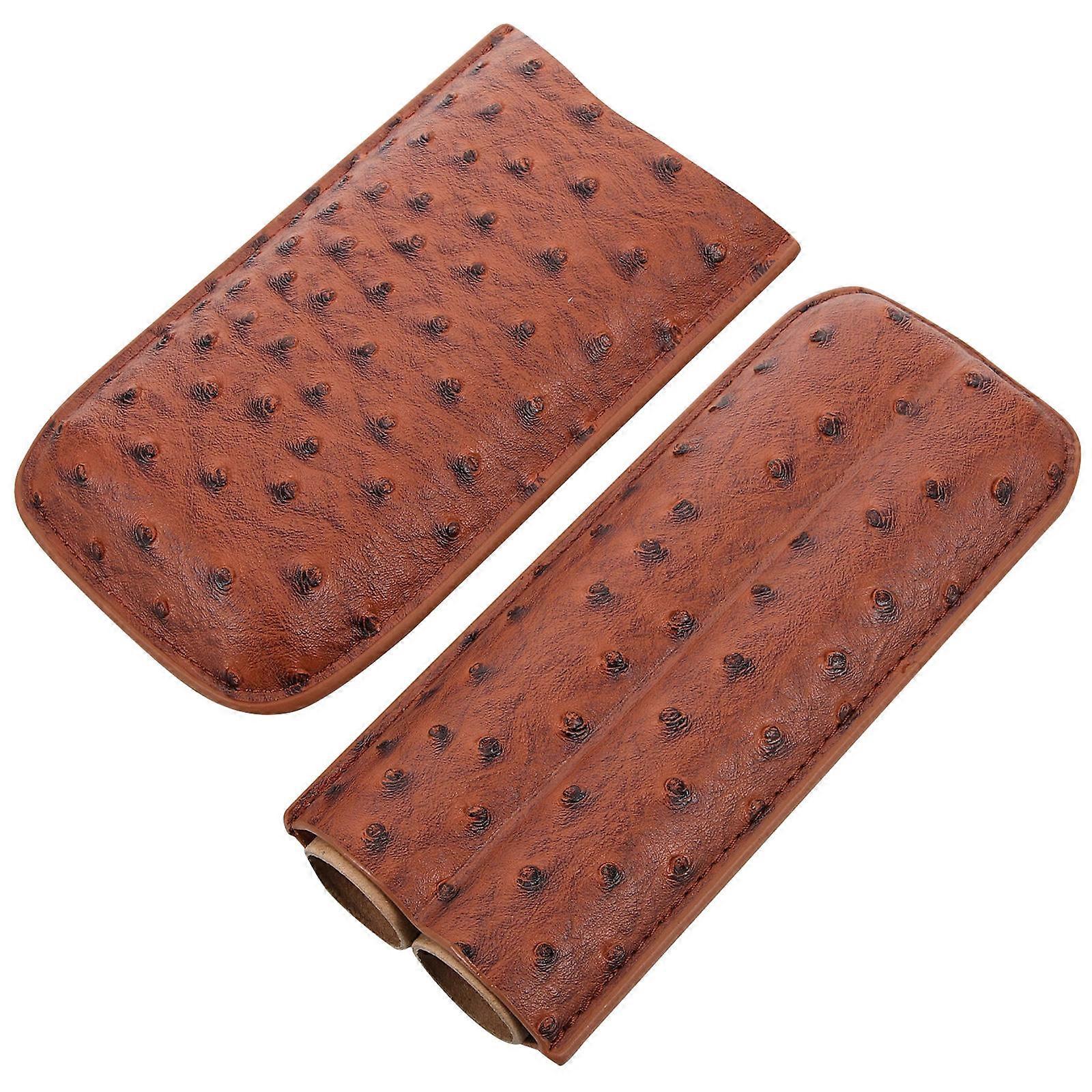 Portable Cigar Case Holder for Storage Using 1 Piece