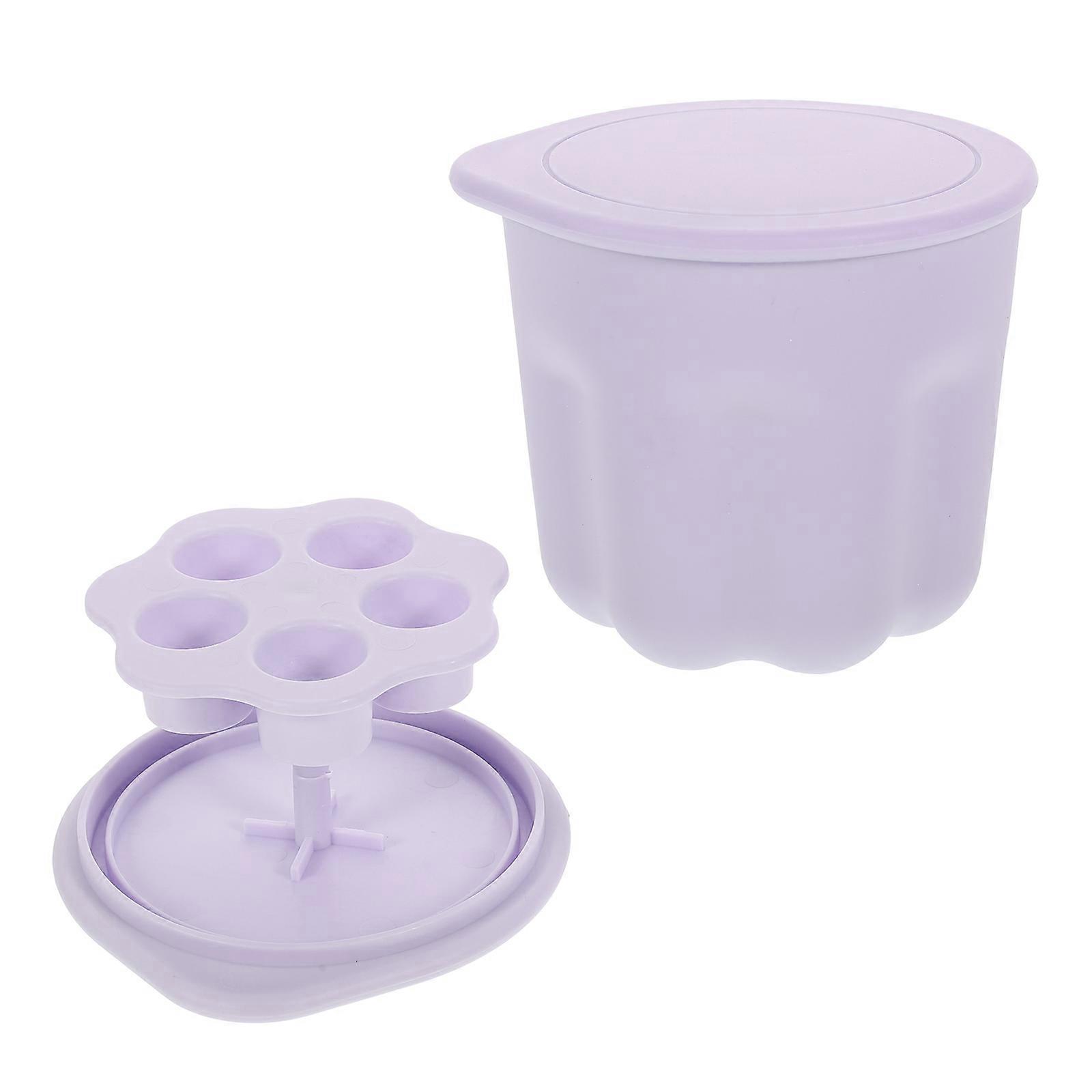 Makeup Brush Cleaner Brush Cleaning Box for Brushes 1Set Violet