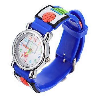 Children Watch Basketball Pattern 3D Cartoon Wristwatch for Kids Daily Use