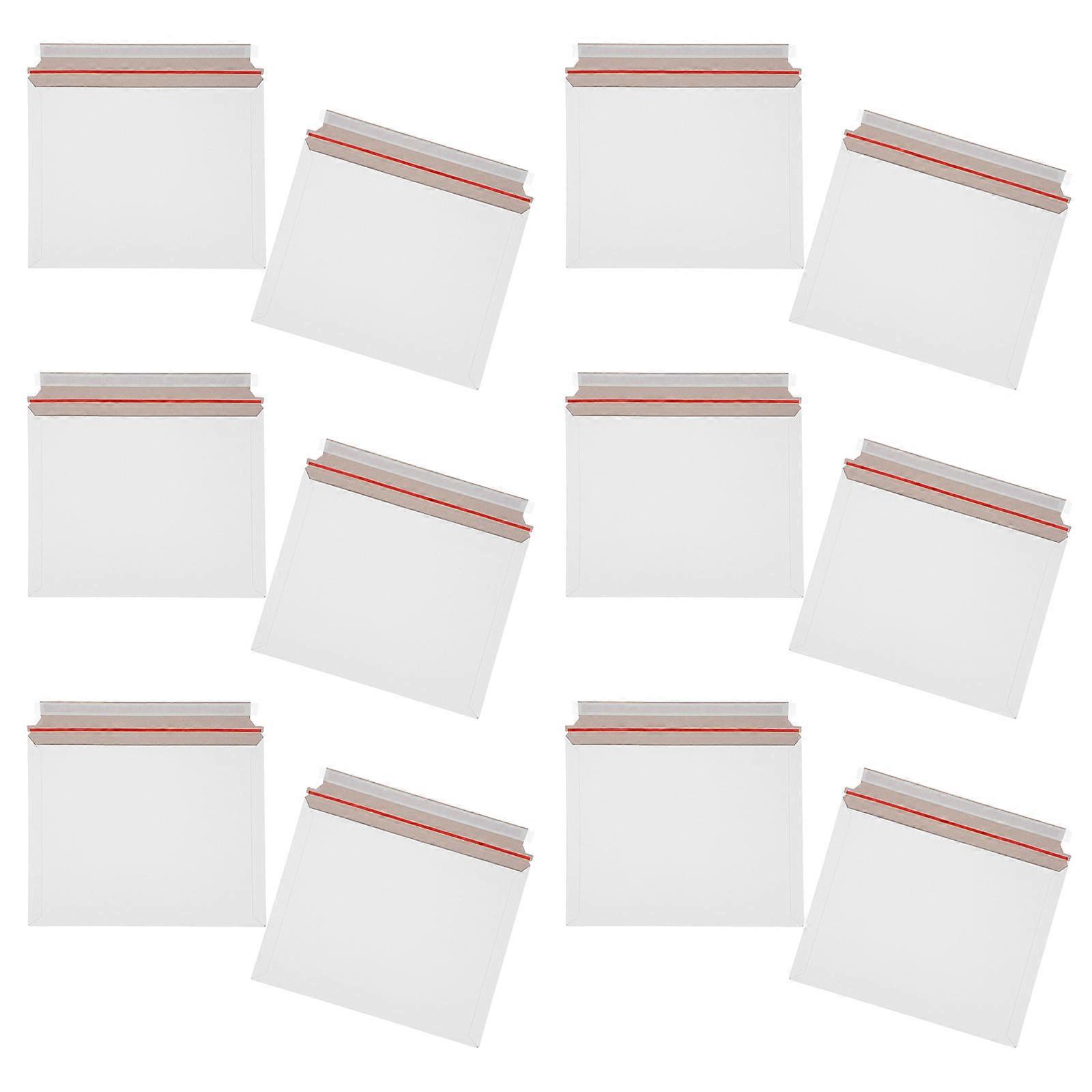 Rigid White Paper Quick Envelopes for Storage 20Pcs Bundle
