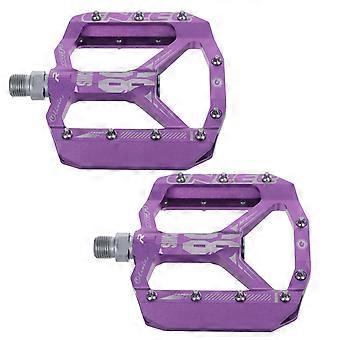 1 paio di pedali universali per mountain bike pedale con piattaforma antiscivolo pedale piatto (viola)