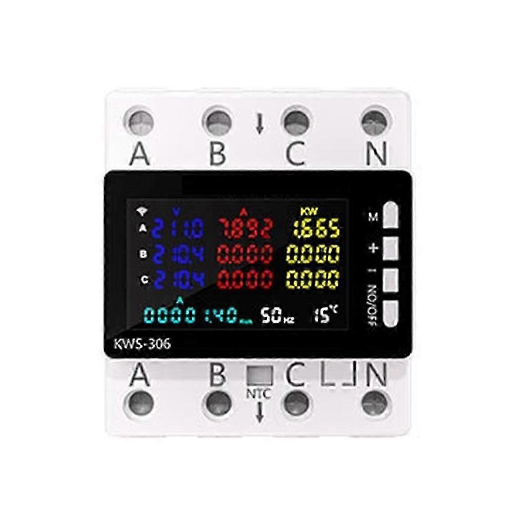 KWS-306 Power Meter Standalone Version AC Energy Power Voltmeter Voltage Protector Switch Current V