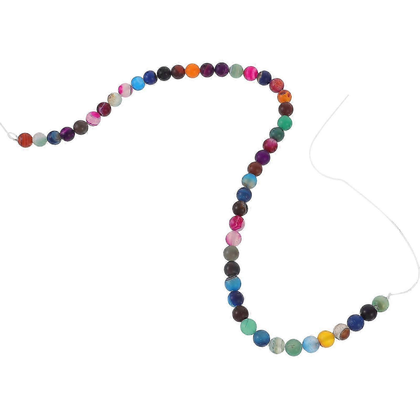 Agate Handmade Small Beads for Bracelet Design 1 String Multicolor