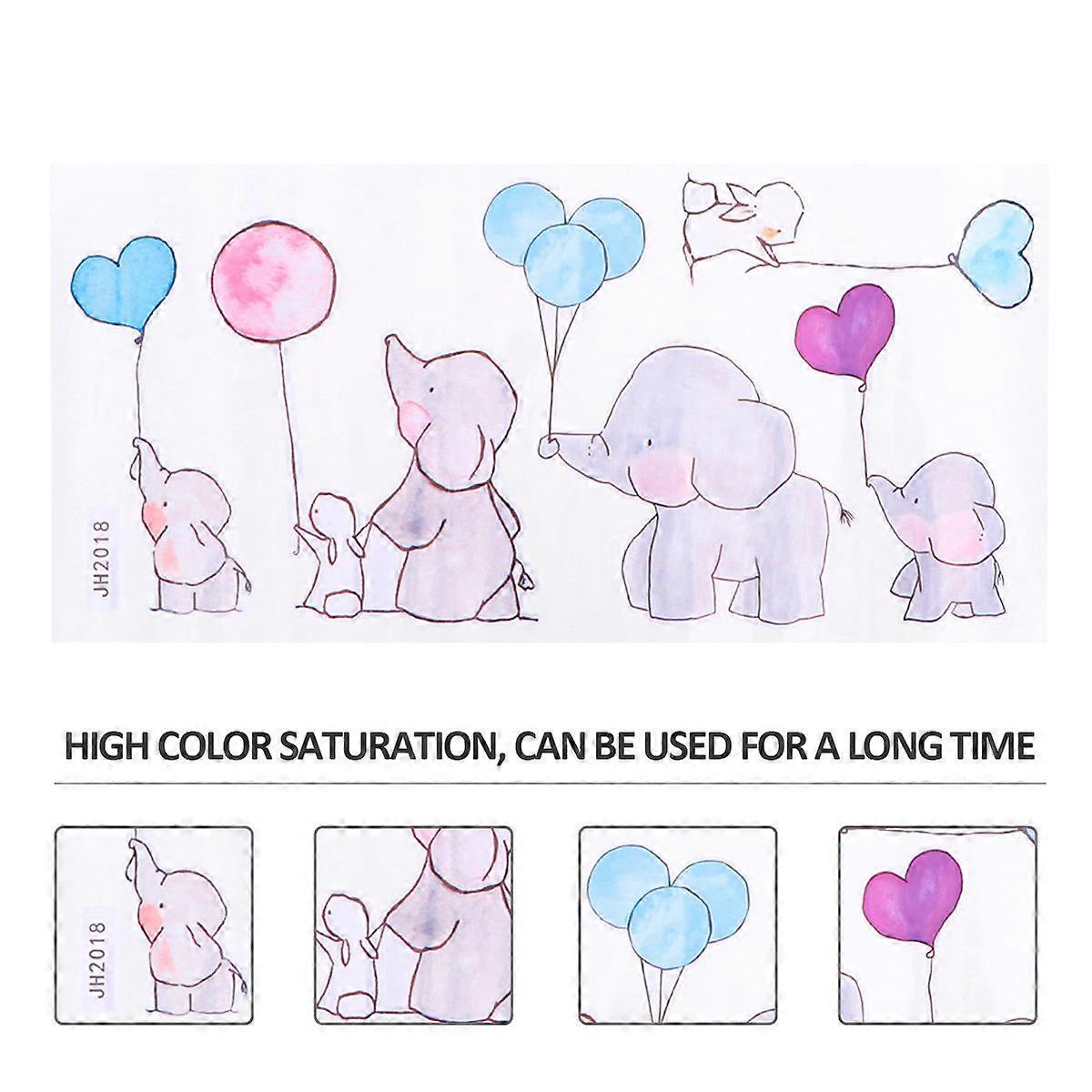 Creative Wall Paper Elephant Wall Decal for Home Decor
