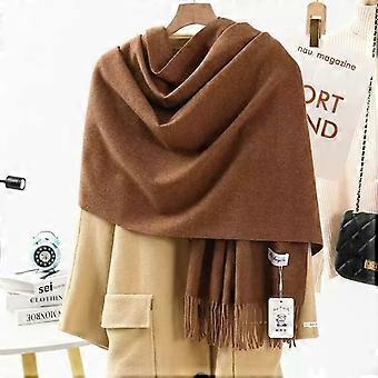 1-Piece Set/Women's Shawl Scarf - Soft Wine Red Luxury Winter Scarf, Thick Warm Coat Scarf, Suitable for Weddings, Parties, and Daily Use, Bohemian St