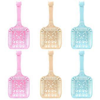 Pet Litter Scoop Cat Sand Scooper Plastic Pet Sanitation Stool Removal 6Pcs 2026