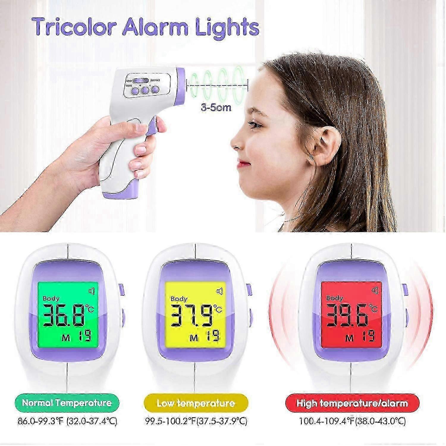 Infrared compatible withehead Thermometer compatible with Adults with LCD Display