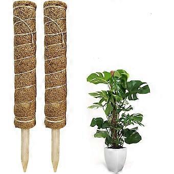 Mosepinne, 2 stk 40 cm klatrehjelp, uttrekkbar Naturlig plantepinne kokosnøttpinne, plantestøtte