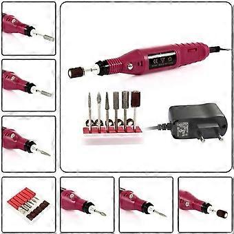 Professional Electric Nail File Manicure Sander Kit with Sanding Tips 220-240V