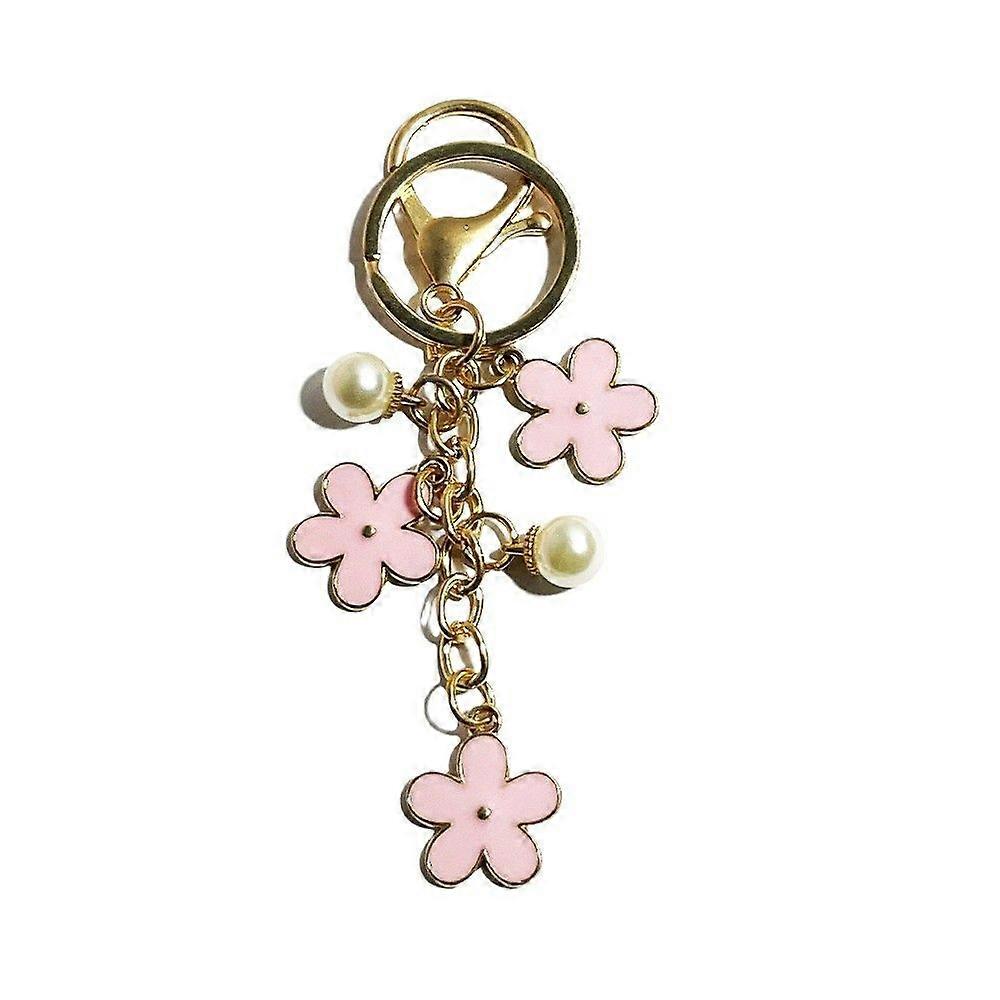 Cute Multi colored Flower Pearl Keychain