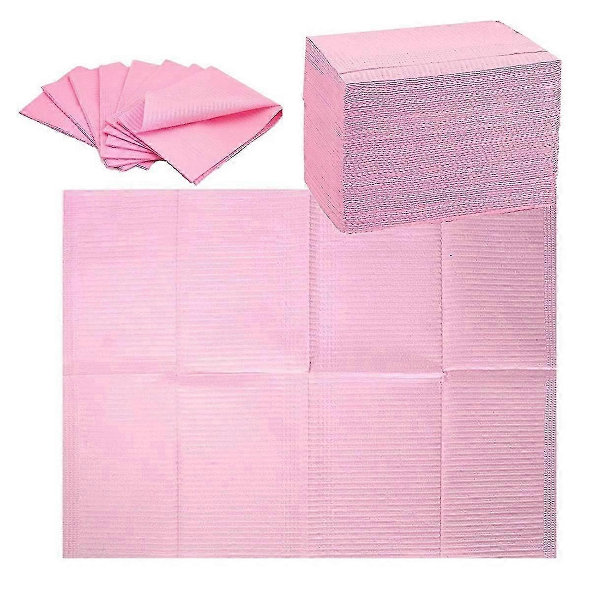 125 PCS Descartáveis Nail Art Toalhas de Mesa Mat 13 X 17 polegadas rosa