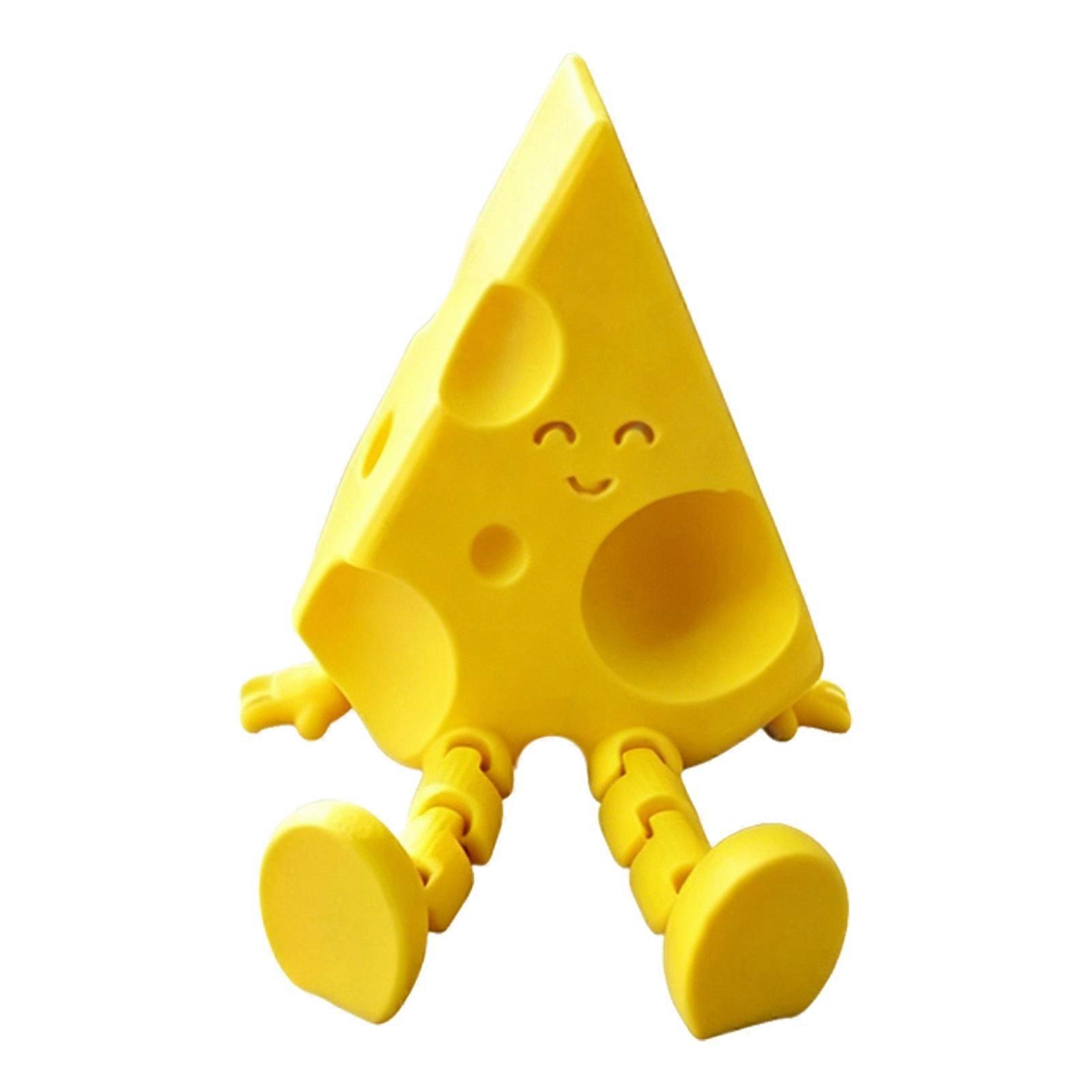 Decompression Cheese Ornament with Movable Joints for Desktop Display