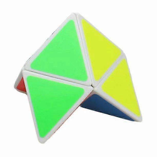 2x2 Triangle Pyramid 2-layer Pyraminx Magic Cube Speed Puzzle Twist Educational Toy White