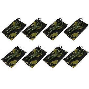Camouflage parachute speelgoed voor buiten, 8 stuks handwerpbaar vliegend speelgoed