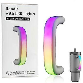 Maniglia luminosa a LED compatibile con bicchieri Stanley da 40 oz/30 oz, maniglia luminosa per accessori Stanley, ideale per esterni, feste e casa.