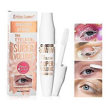 Eyelash Primer and Long Lasting White Mascara, 4D Fiber Formula for Volume and Vivid Color