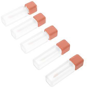 Assorted Color Lip Gloss Tubes for Storage Use 5Pcs 6Ml Cylindrical Bottles