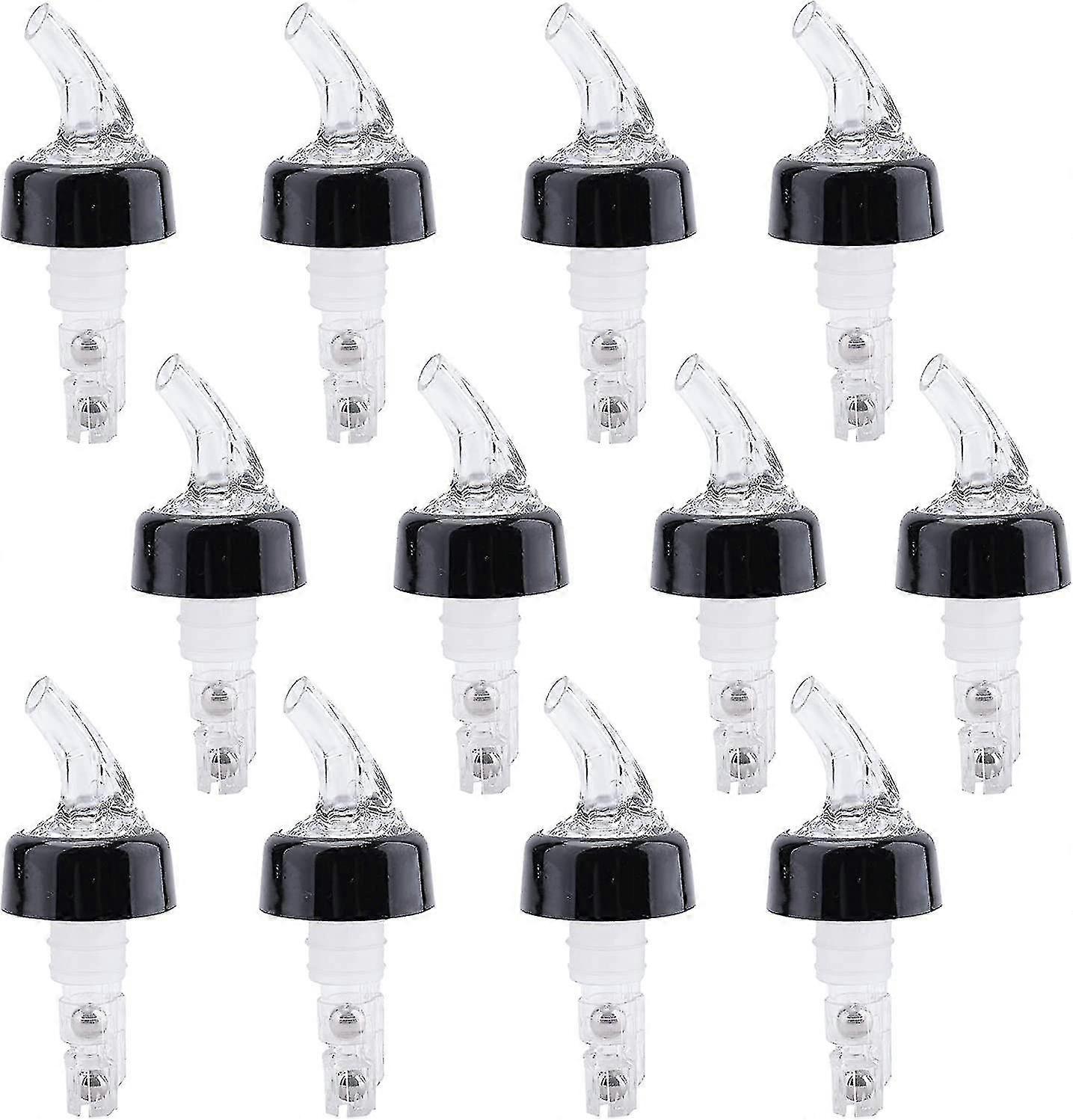 Lot de 12 doseurs automatiques anti-fuite de 30 ml, distributeur de spiritueux à dosage rapide pour boissons de bar, vins et cocktails
