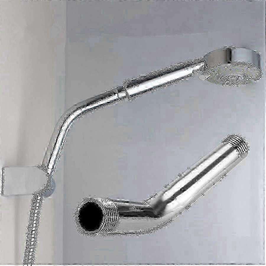 Extendable Hose Stainless Steel Shower Head Adjustable Wall Mount