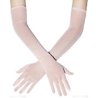 Elegante lange Handschuhe für Damen mit dehnbarem Tüll, dünnem Design und atmungsaktiven Ärmeln für Hochzeits- und Abendveranstaltungen sowie den täglichen Gebrauch. Koreanische Fans.