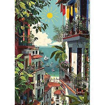 Puzzle für Erwachsene: Mediterranes Küstendorf – Premium-Puzzle – Anspruchsvolles, farbenfrohes Puzzle-Erlebnis ASL512