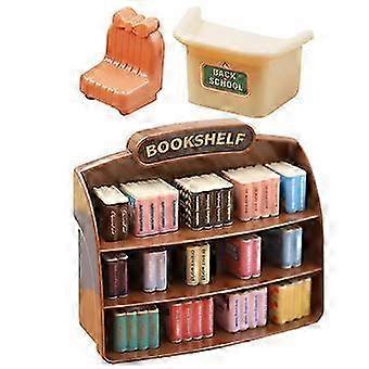 Mini Decor Lovely Tiny Book Shelf for Playing 5Sets Plastic