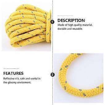 Yellow Reflective Tent Rope Windproof Camping Accessories 3Pcs Pack