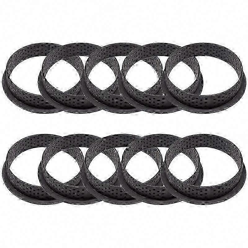 10Pcs Round Baking Rings Perforated for Pies Decorating Tart Mousse Baking