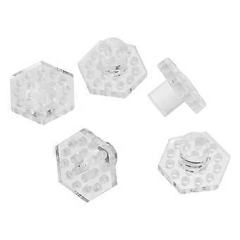 Coral Bracket Hexagonal Acrylic Coral Frag Plug for Aquarium 5Pcs
