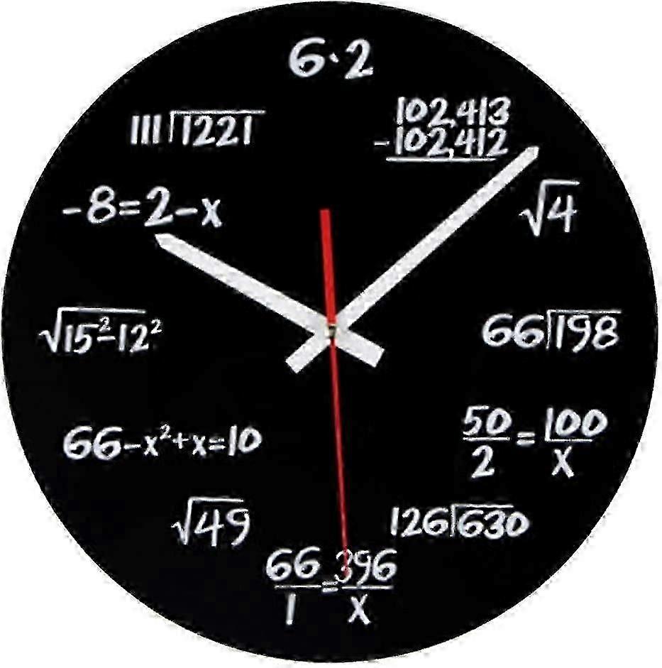 Math Clock, Novel Wall Clock Unique Wall Clock Math Formula Clock Simple Math Equations 26-27s 26-27