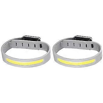 2x oplaadbare COB LED-armbandlamp 500LM - USB Type-C, IPX4 waterdicht, 400mAh batterij, geschikt voor nachtsporten