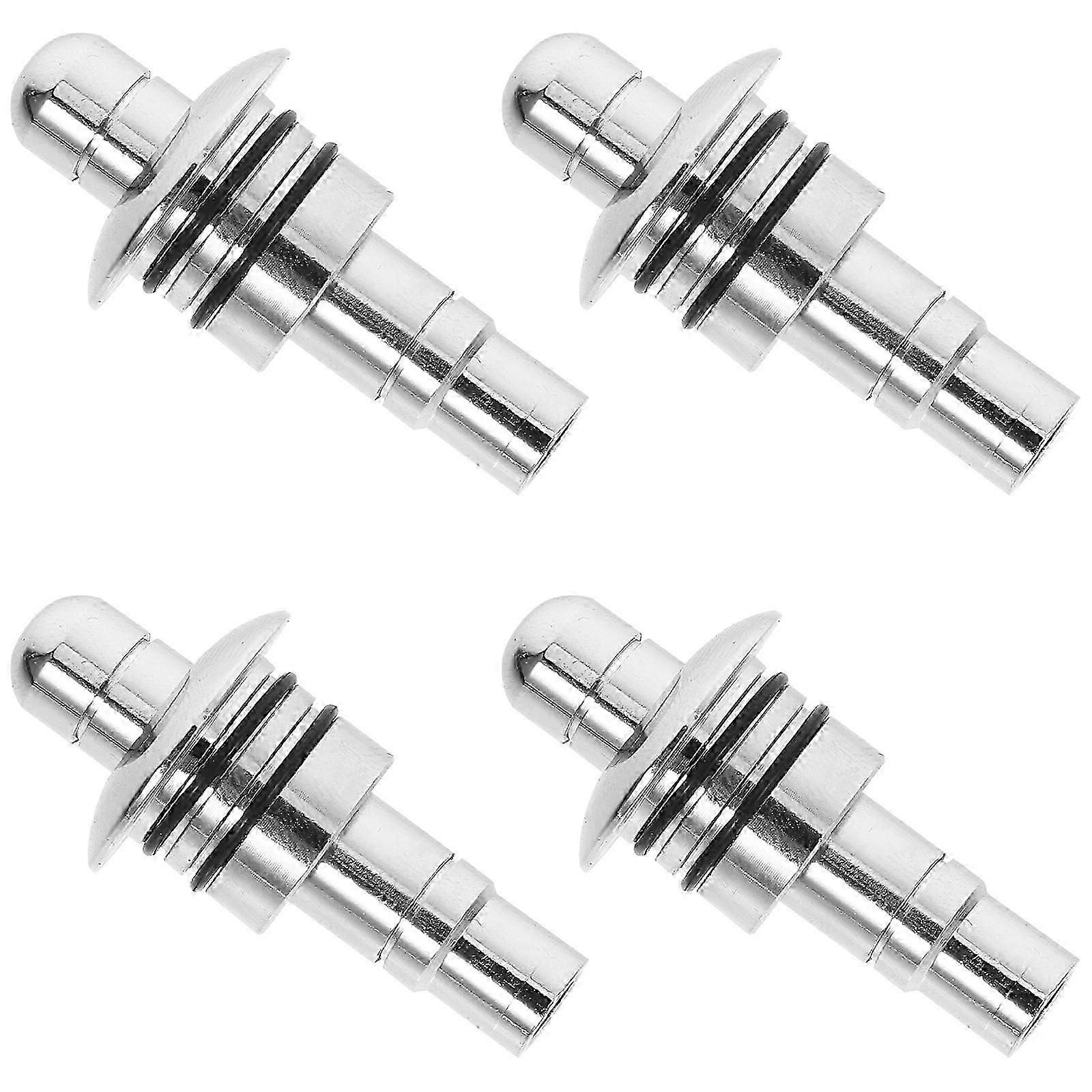 Door Lock Pull Pins Car Door Lock Knobs Automotive Interior Components Durable Silver 4Pcs