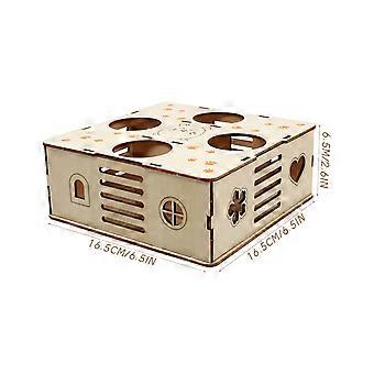 Hamster-Labyrinth-Spielzeug, Holztunnel für Haustiere, 1 Stück, Puzzlespielzeug