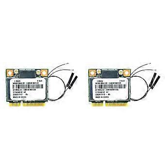 2X AR5B22 AR9462 WiFi-kort + interne antenner 300 Mbps 2.4G/5G Dual Band BT4.0 Mini PCl-E WiFi-adapter til Windows 7/8/10