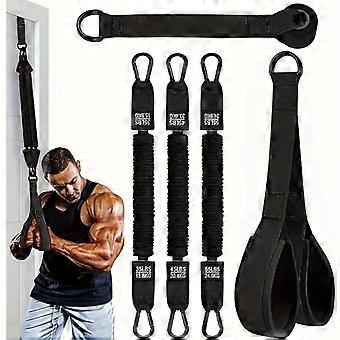 5 Pcs Heavy-Duty Latex Resistance Training Set, 225lbs Capacity, Handle, Door Anchor & 3 Bands for Fitness Training