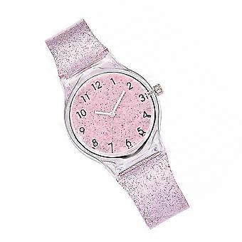 Children's Hand Watch Shining Quartz Watch for Kids Use Pink Wrist Decoration