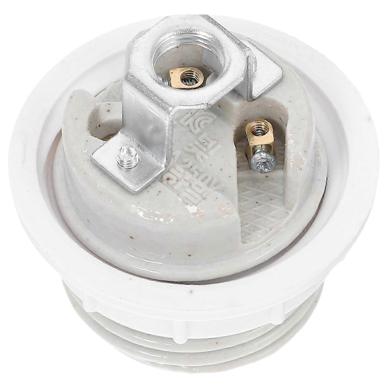 E27 Ceramic Light Socket for Versatile Use with Shade Ring Included