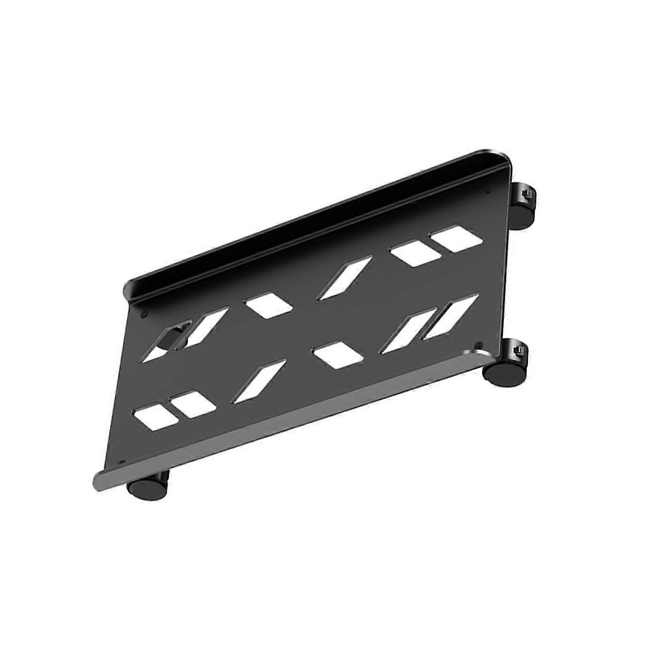 Adjustable CPU Stand with Lockable Wheels, Compact LowProfile Computer Tower Holder for Desk