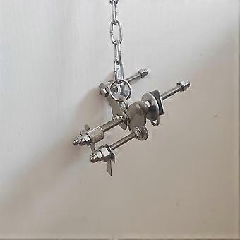 Brinquedo de aço inoxidável com sino para papagaio, brinquedo para mastigar pendurado, ideal para cacatuas, agapornis, papagaios-cinzentos e araras.