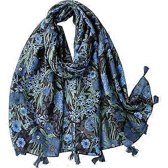 Bufandas y envolturas para damas de mujer Flower Soft Touch Long Infinity Tassel Scarf