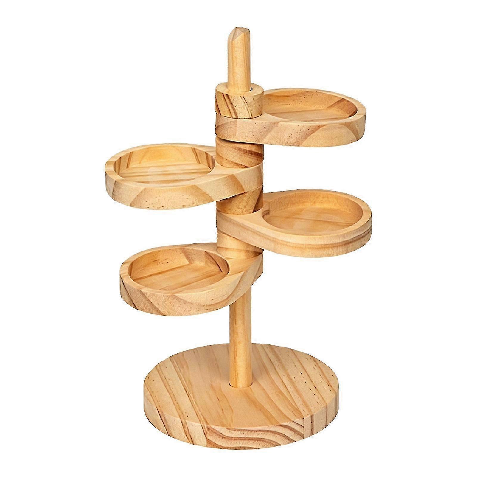 Durable Rotatable Solid Wood Rack