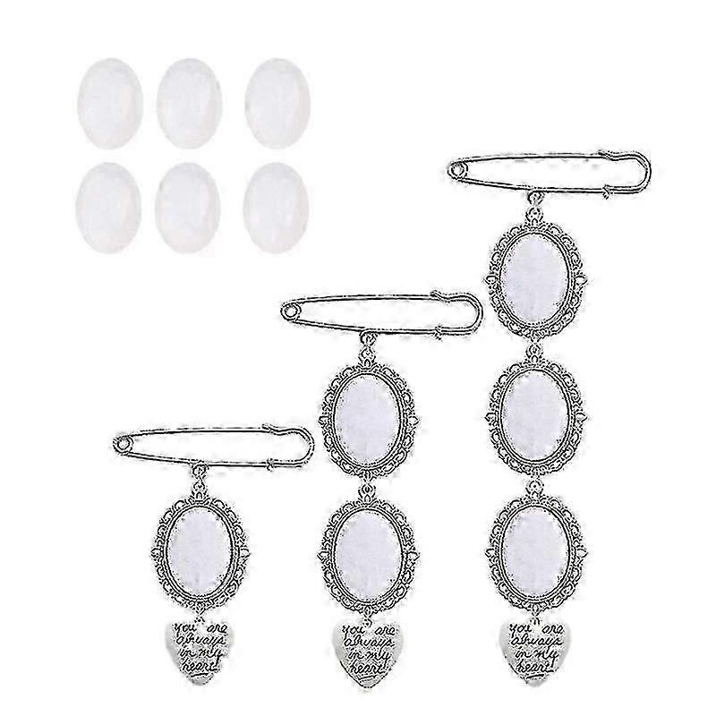 Antique Silver Oval Photo Charm Kit